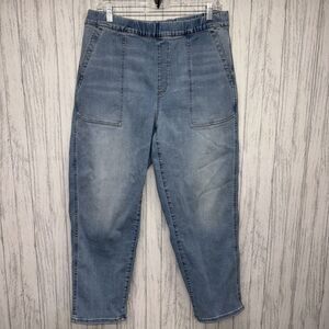 Womens Size L Madewell Pull On Relaxed Jeans EUC